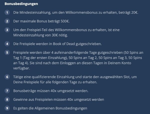 Platin Casino Bonus Umsatzbedingungen